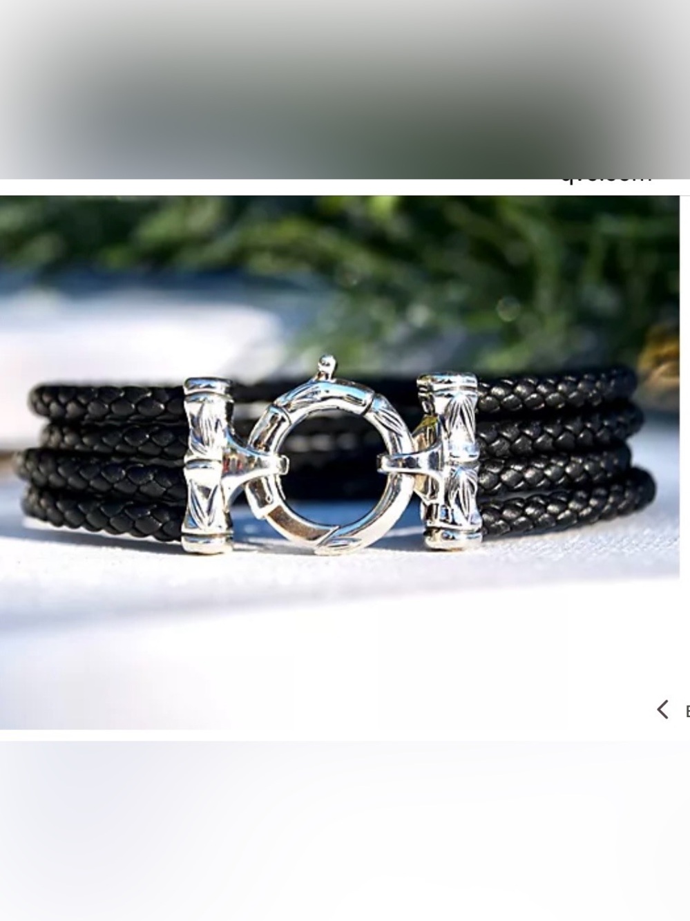 Jai by John Hardy, Leather, 925 Sterling Silver, Multi Strand Bracelet M
